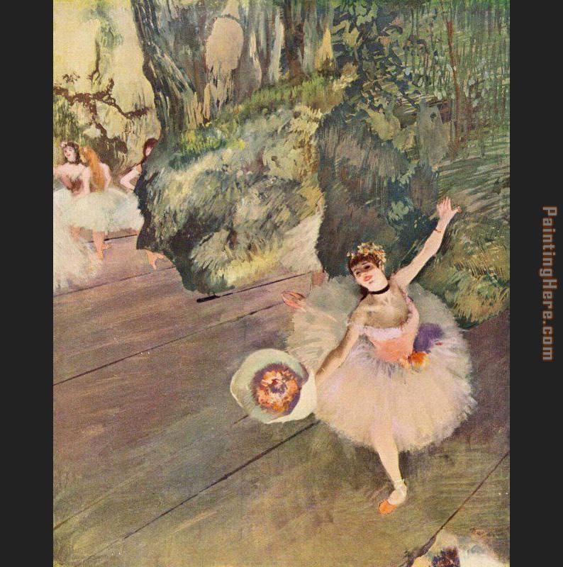Dancer with a Bouquet of Flowers painting - Edgar Degas Dancer with a Bouquet of Flowers art painting
